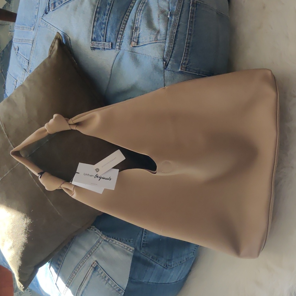 Anthropologie boho neutral beige/tan bag